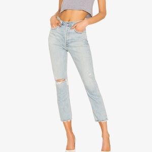 AGOLDE Riley High Rise Straight Crop